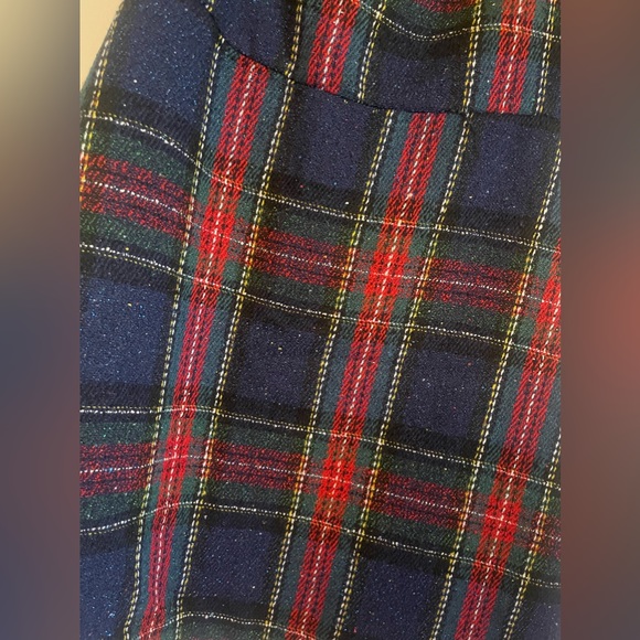 Festive Plaid Tweed Mini Dress - Picture 4 of 6